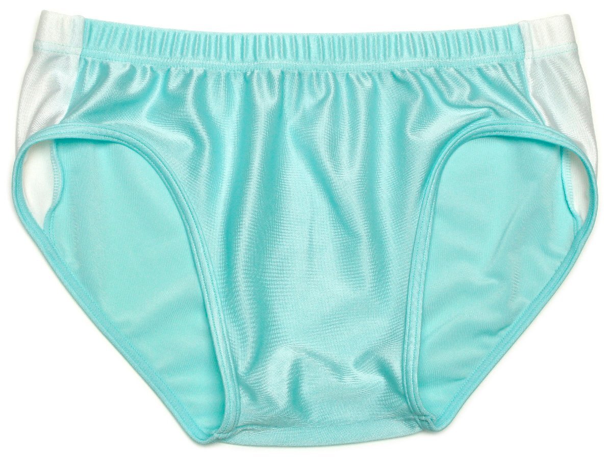 (Mサイズ)やわらか2WAY★ローライズレーシングブルマ(ライン入り) 陸上用 エメラルドグリーン BL33拍卖