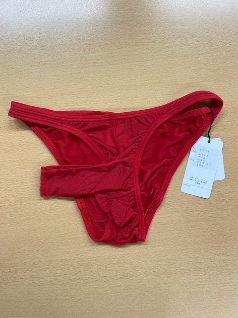 (Mサイズ)1点物又は在庫処分品★MBS生地 先空きブリーフ レッド拍卖