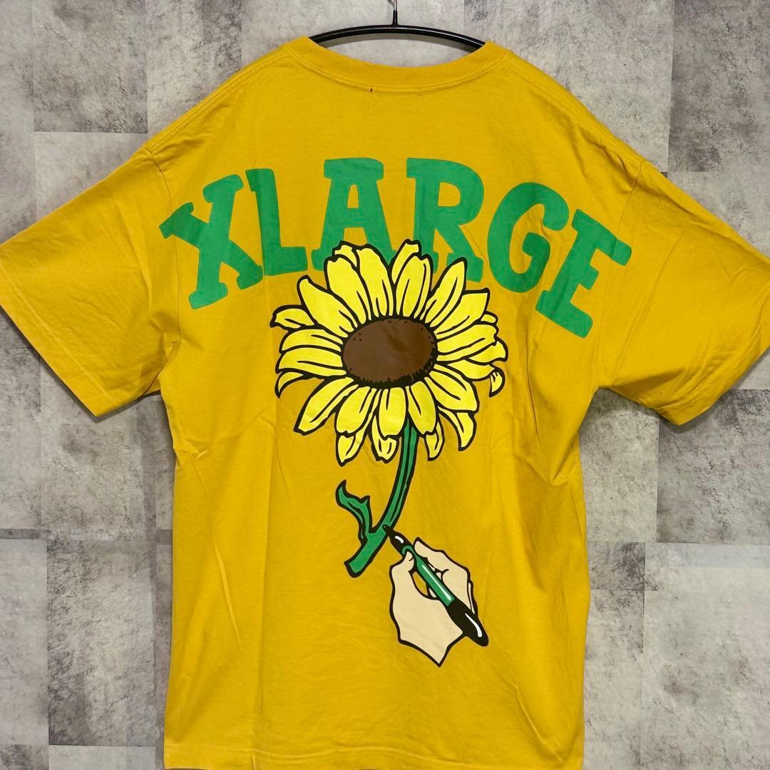 XLARGE イエロー Tシャツ ひまわりデザイン L size拍卖