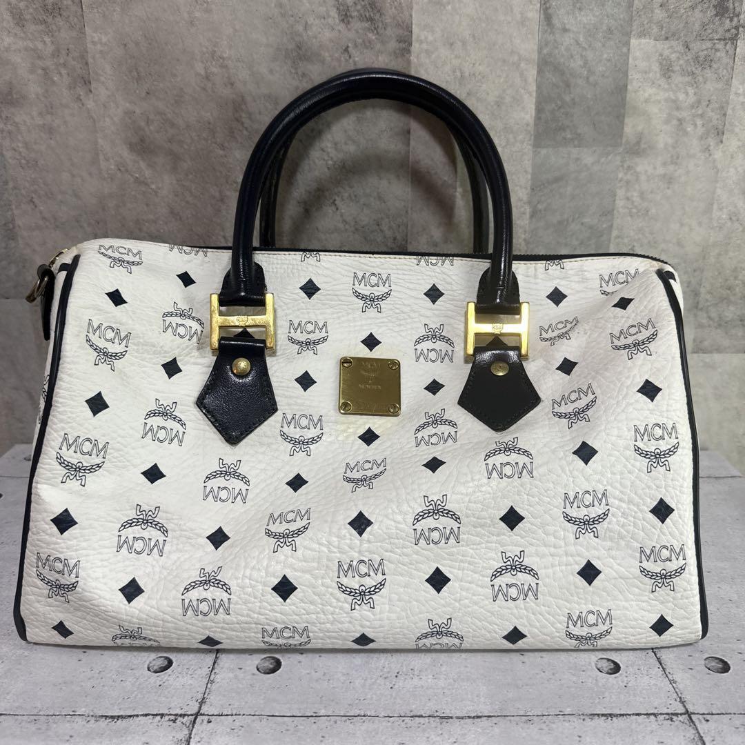 MCM ロゴプリント ボストンバック拍卖