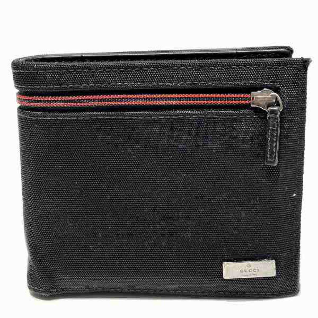 GUCCI グッチ ブラック 二つ折り財布 ファスナー付き拍卖