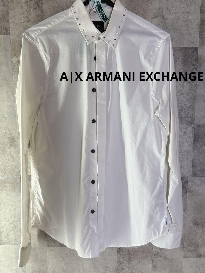 Armani Exchange スリムフィットシャツ ホワイト拍卖