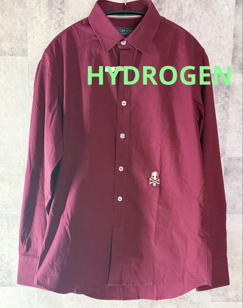 HYDROGEN バーガンディ 長袖シャツ M拍卖