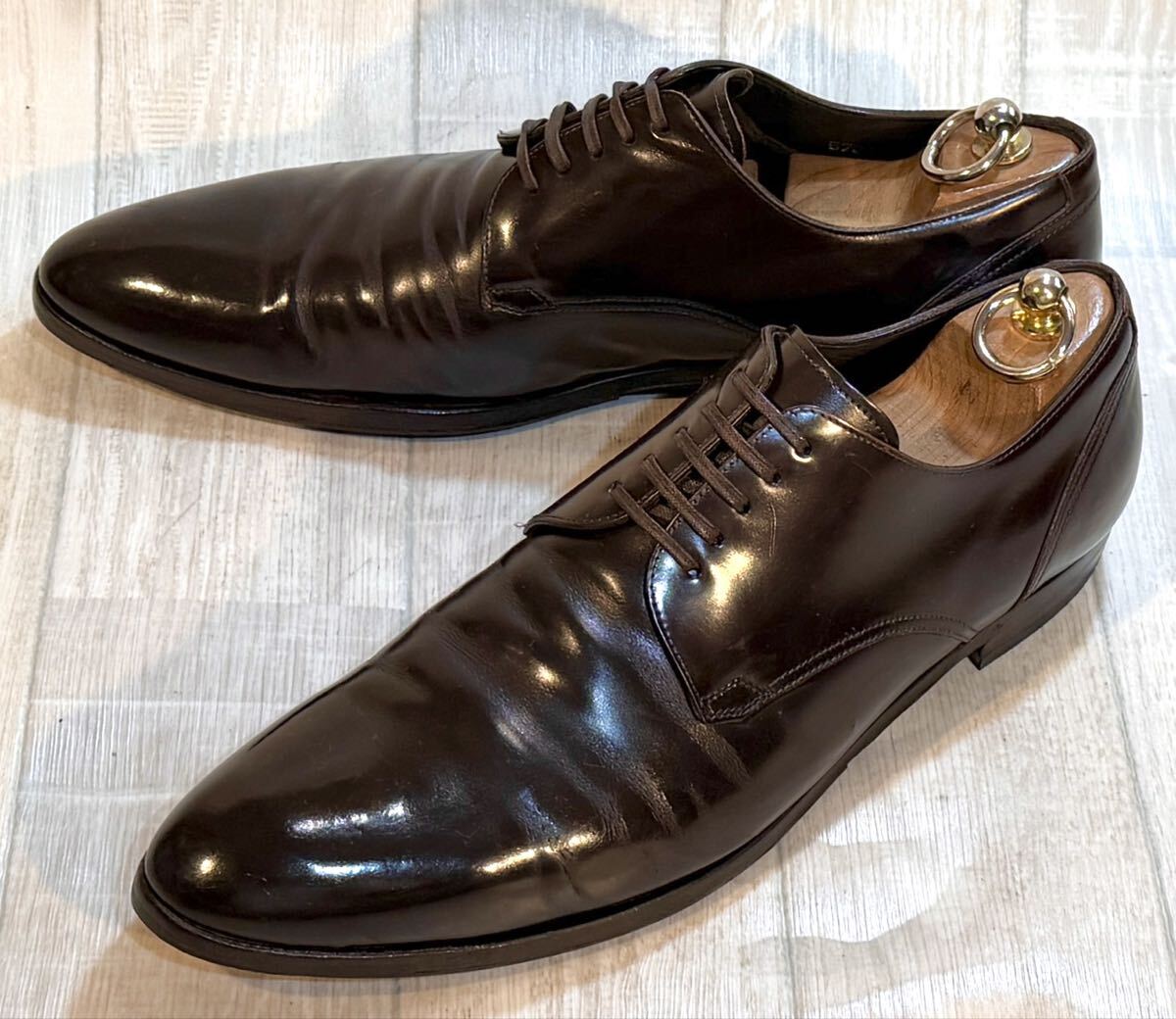 【ヒール未使用】DOLCE&GABBANA ドルチェ&ガッバーナ◆27cm 8.5◆プレーントゥ ダービー 革靴 ビジネスシューズ ドレスシューズ ITALY製拍卖