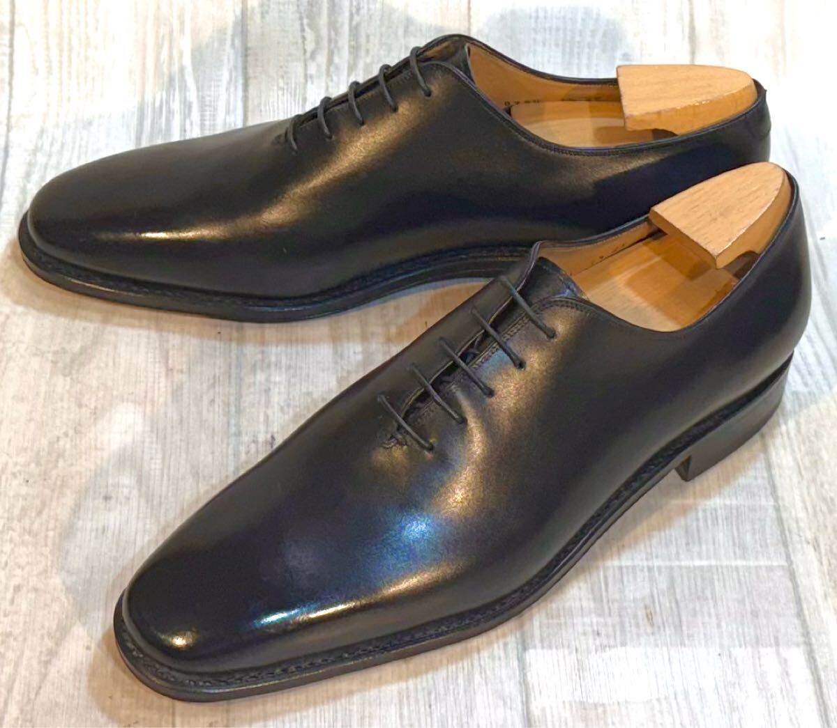 【未使用】Salvatore Ferragamo フェラガモ◆25.5cm 7.5EE◆ホールカット オックスフォード 革靴 ビジネスシューズ ドレスシューズ ITALY製拍卖