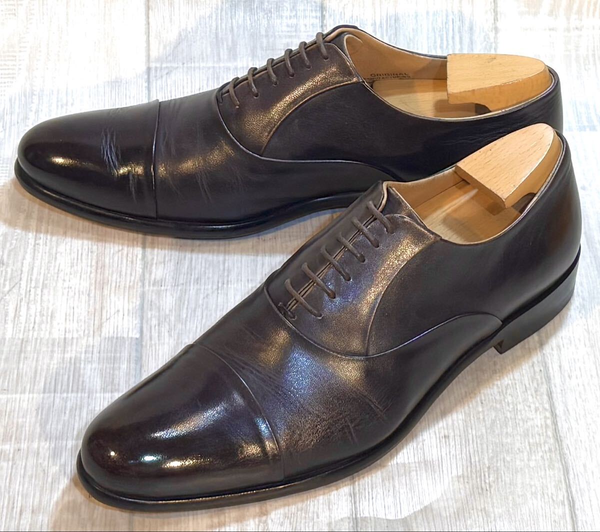 【ソール未使用】FRANCESCO BENIGNO フランチェスコベニーニョ◆24.5cm 6◆キャップトゥ 革靴 ドレスシューズ ビジネスシューズ Italy製 靴拍卖