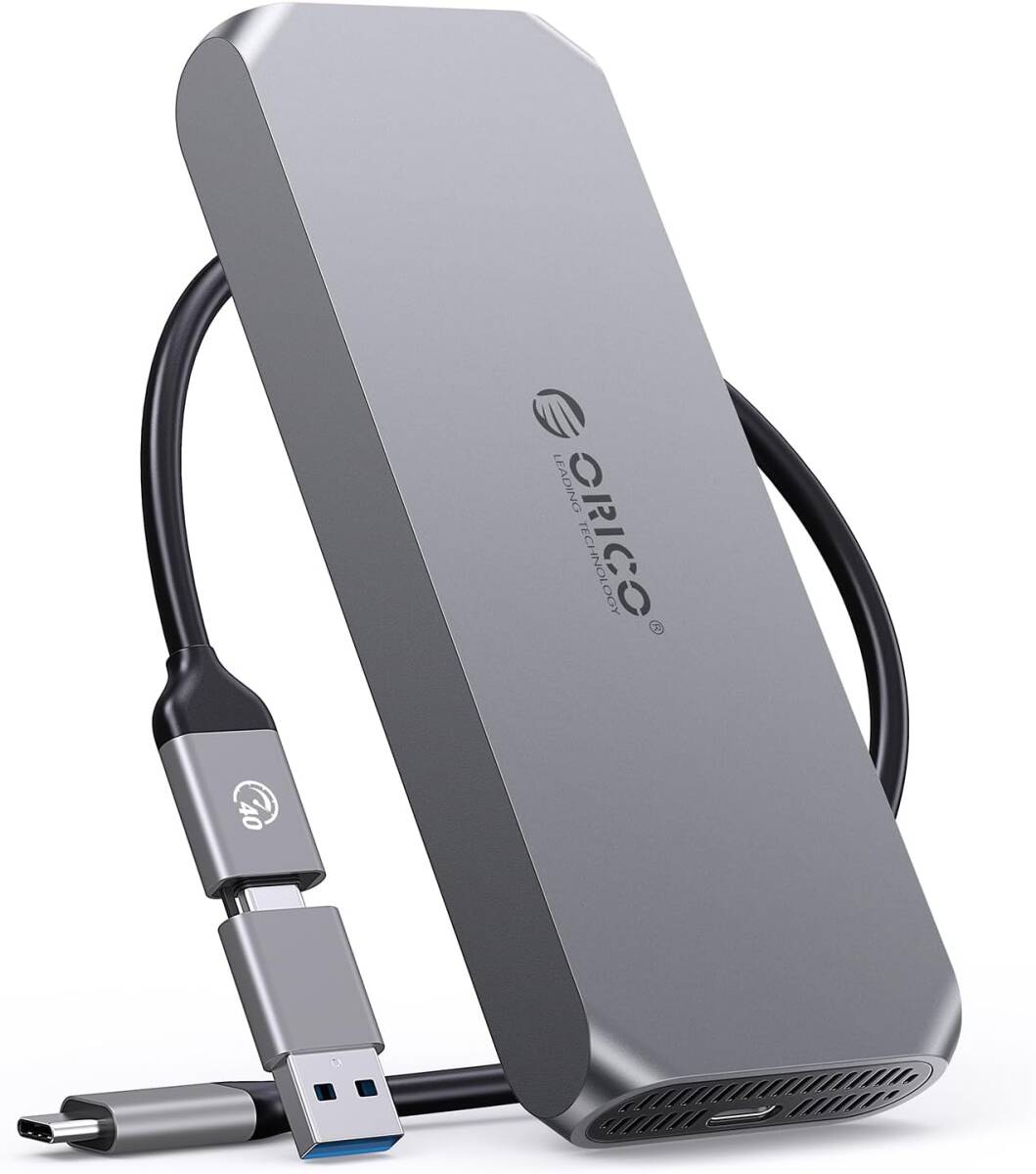 ORICO M.2 SSD 外付けケース NVMe専用 40Gbps 超高速SSD ケース 内蔵冷却ファン付き Thunderbolt 4/3 USB 4/3.2/3.1/3.0/2.0対応拍卖