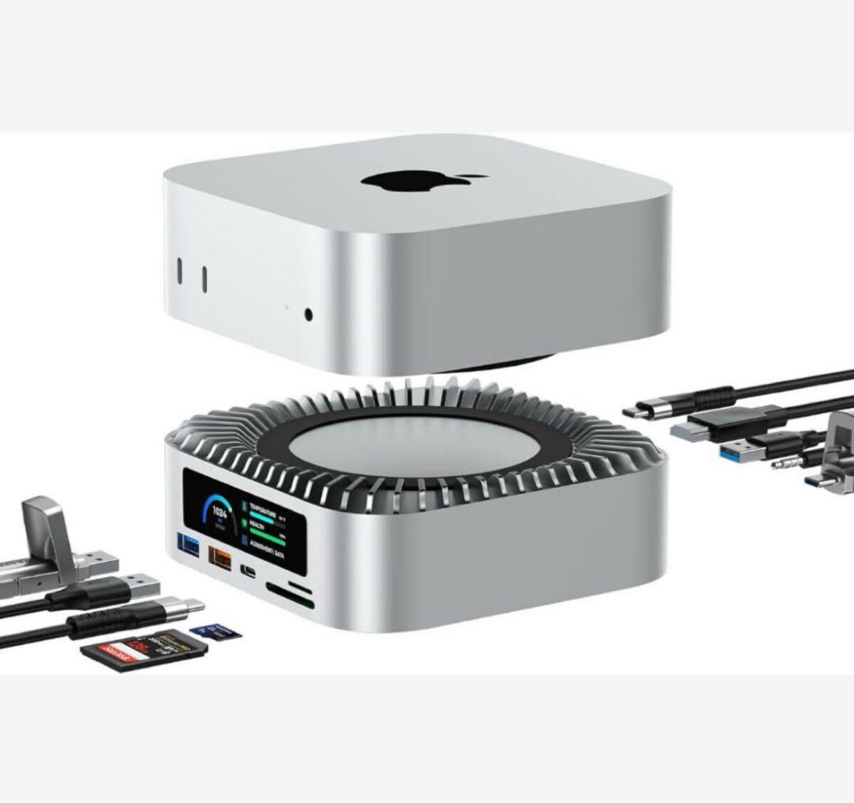 Mac Mini M4 対応 ハブ 2025新モデル 高精細UI USB-Cハブ拍卖