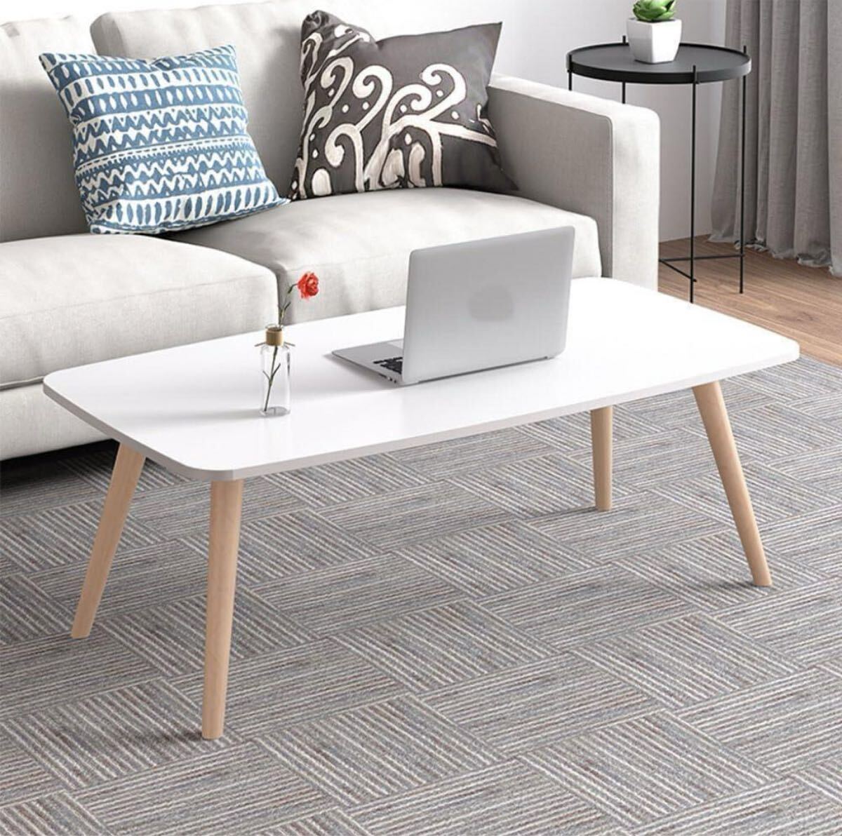 ローテーブル 木製 テーブル 一人暮らし 幅80×奥行40cm 可愛い 北欧拍卖