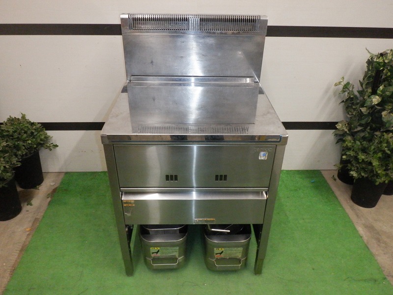 TKR-TP7/タニコー/ガスフライヤー/TGFL-B65C-U/LPガス用/2023年製/間口650×奥行600×高さ850mm/厨房/業務用拍卖
