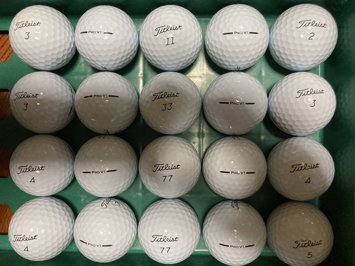 極上ロスト最新2025 タイトリスト PRO V1 ホワイト 20個拍卖