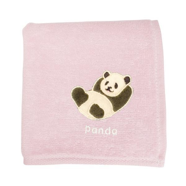 アニマル 刺繍 タオルハンカチ パンダ拍卖
