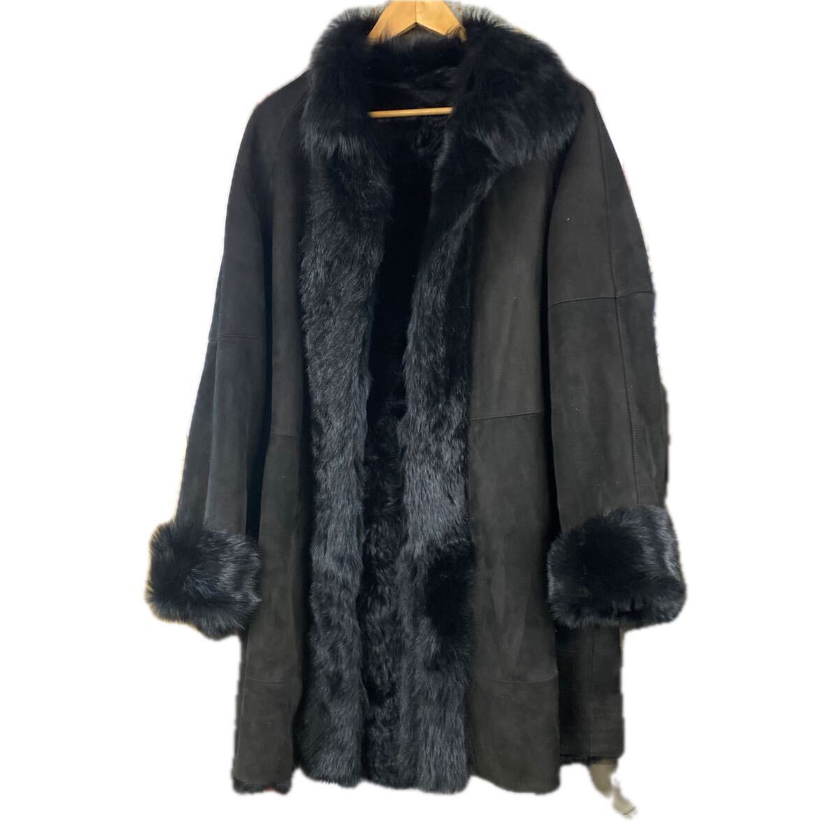 UTM407 YHKIM ファーコート ムートンコート ブラック レディース アウター拍卖