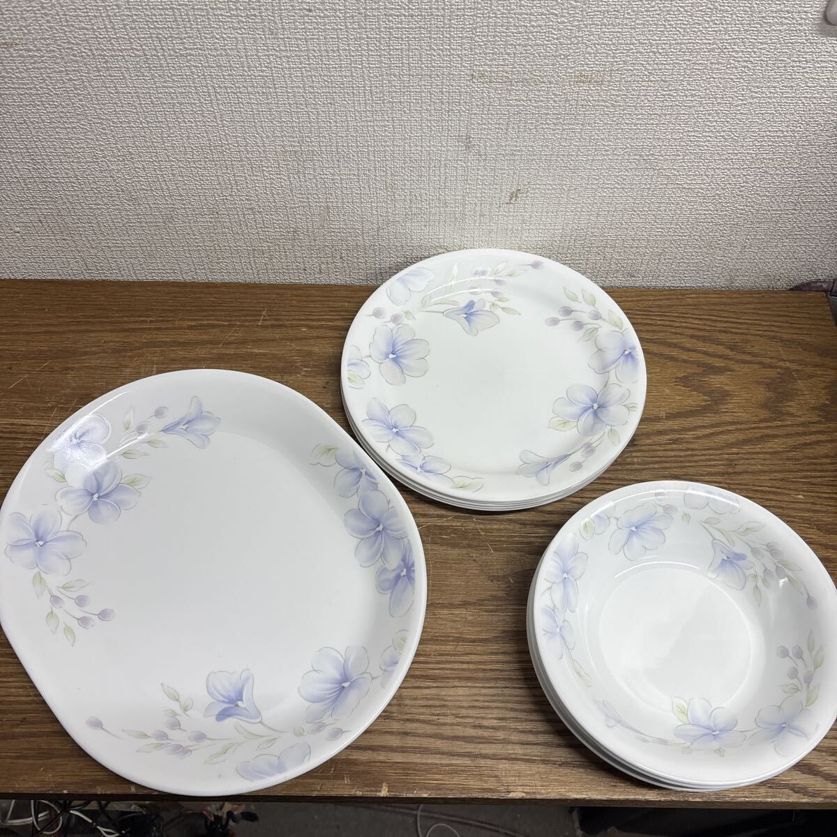 UTN864【セット売り★】Corelle コレール 花柄 深皿 皿 大皿 セット 計11枚 食器 アメリカ製 拍卖