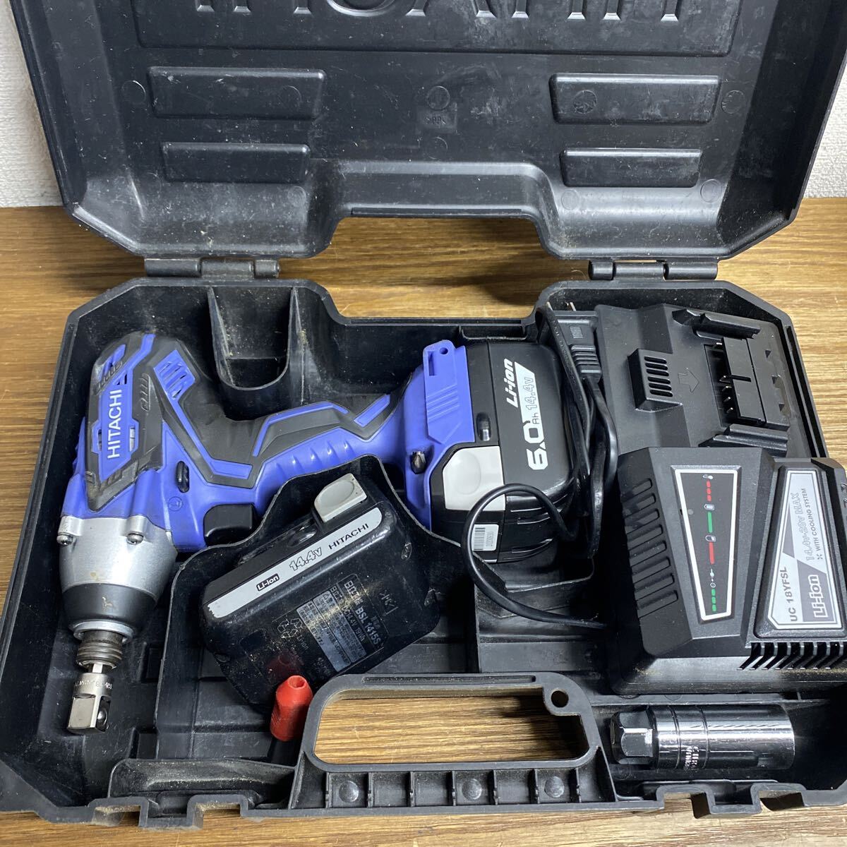 UTM447 HITACHI 日立工機 コードレスインパクトドライバ セット FWH-14DGL インパクトドライバー 電動工具 動作品拍卖