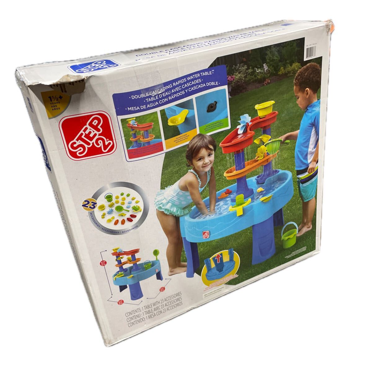 UTT686 Step2 ダブルキャスケーディング ラピッズ ウォーターテーブル 水遊び 玩具 外遊び 子供拍卖