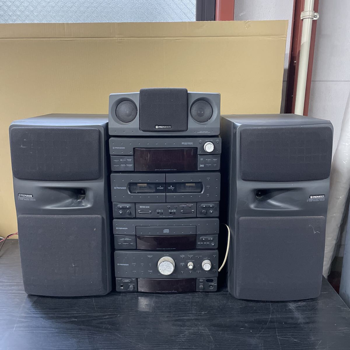 UTT687 PIONEER システムコンポ オーディオ機器 カセットデッキ ディスクプレーヤー アンプ スピーカー 動作未確認 現状品拍卖