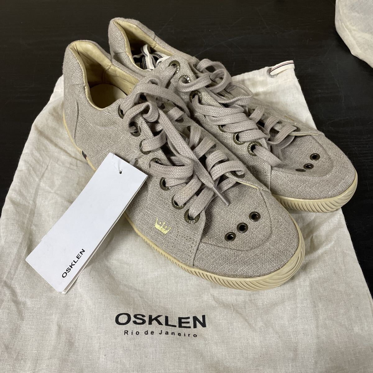 UTT697【未使用★】OSKLEN スニーカー スリッポン (25cm)靴 シューズ 35585 0815 38拍卖