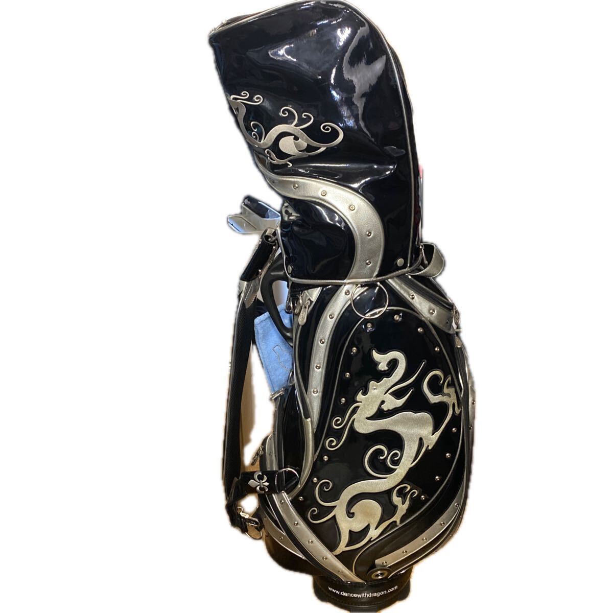 UTM489 ダンスウィズドラゴン キャディバック ブラック ゴルフバッグ Dance With Dragon拍卖