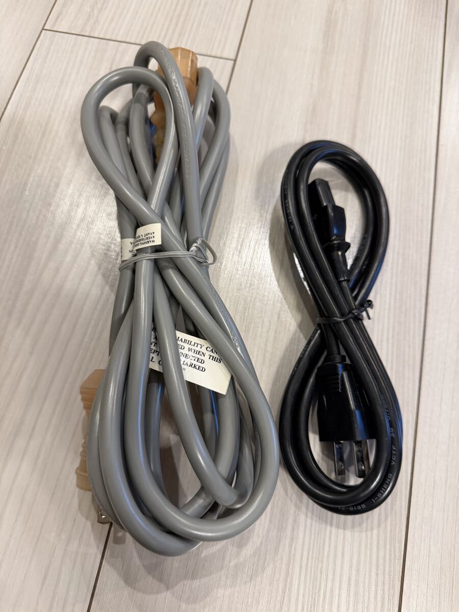未使用ケーブル アース付 3P-3P 電源ケーブル 3ピンケーブル2本セット 3P &3P パソコン周辺機器拍卖