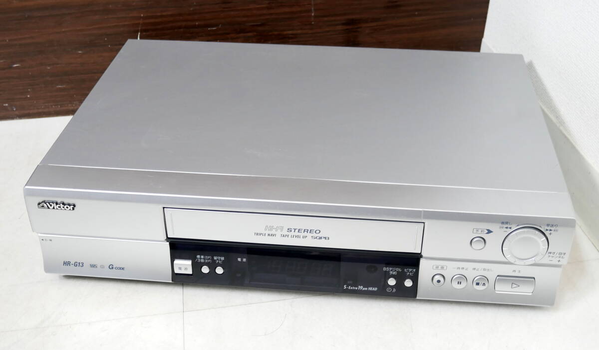 ▲(R706-H58) 現状品 Victor ビクター JVC HR-G13 ビデオカセットレコーダー VHSビデオデッキ 2005年製 通電OK拍卖