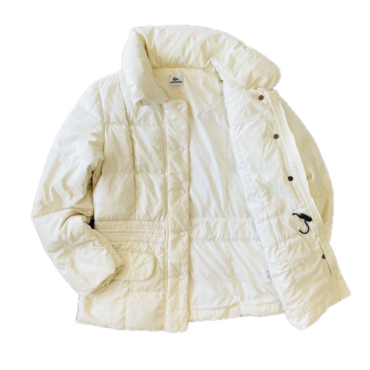 【LACOSTE/ラコステ】ダウンジャケット/レディースアウター/ダウン90%/アイボリー/38表記/衝撃プライス!上質大人モデル★1点限定販売!E17拍卖