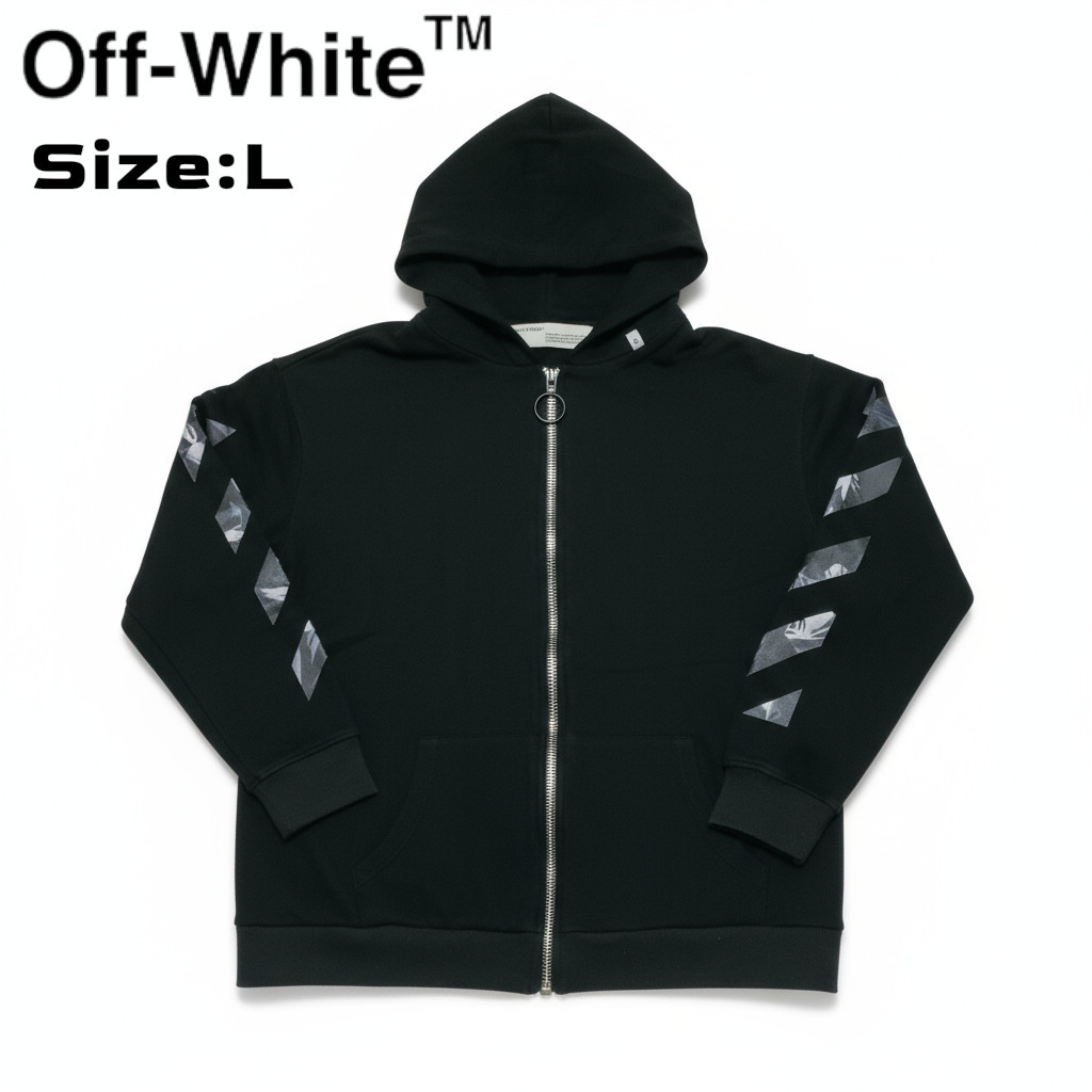 OFF-WHITE オフホワイト 20SS CARAVAGGIO HOODIE カラヴァッジョプリントプルオーバーパーカー ブラック拍卖