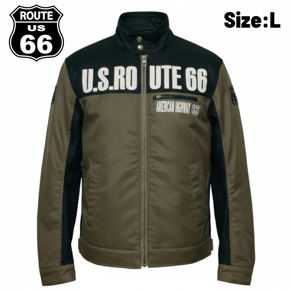 新品・未使用☆ROUTE 66 ルートシックティーシックス バイクジャケット オリーブグリーン拍卖