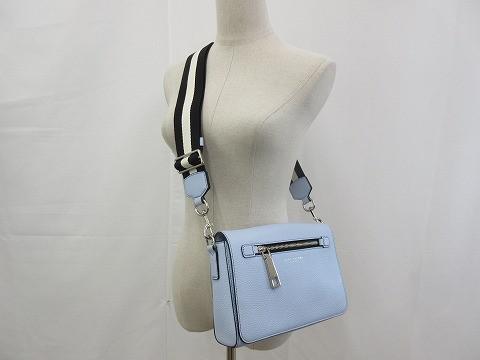 美品 マーク ジェイコブス MARC JACOBS ゴッサムシティスモール M0008278 ショルダーバッグ ライトブルー レディース拍卖