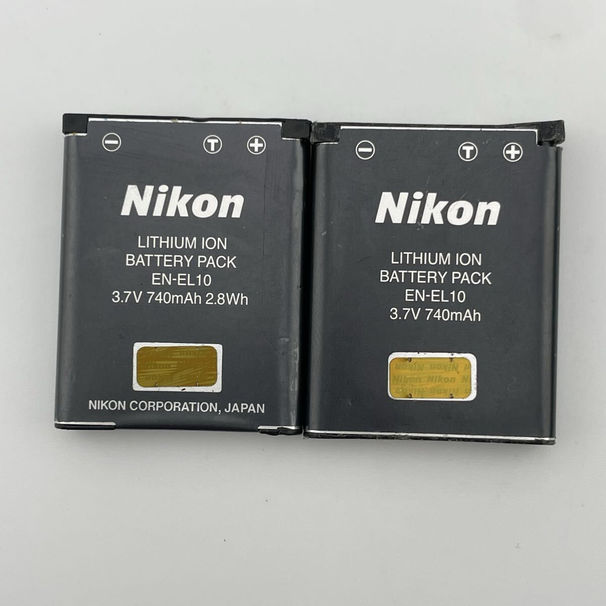 C/容量十分!2個セット【動作確認済】送料無料 匿名配送 返金保証 中古 Nikon ニコン 純正 EN-EL10 満充電後計測拍卖