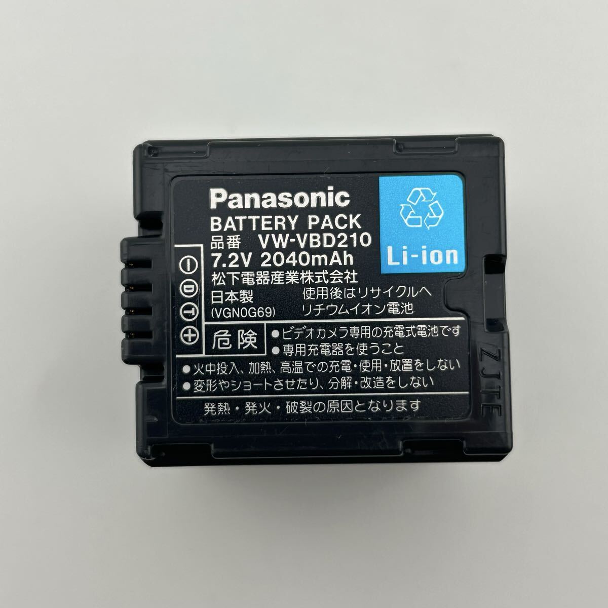 【動作確認済】送料無料 返金保証 中古 純正 パナソニック Panasonic ビデオカメラ用 バッテリー VW-VBD210拍卖