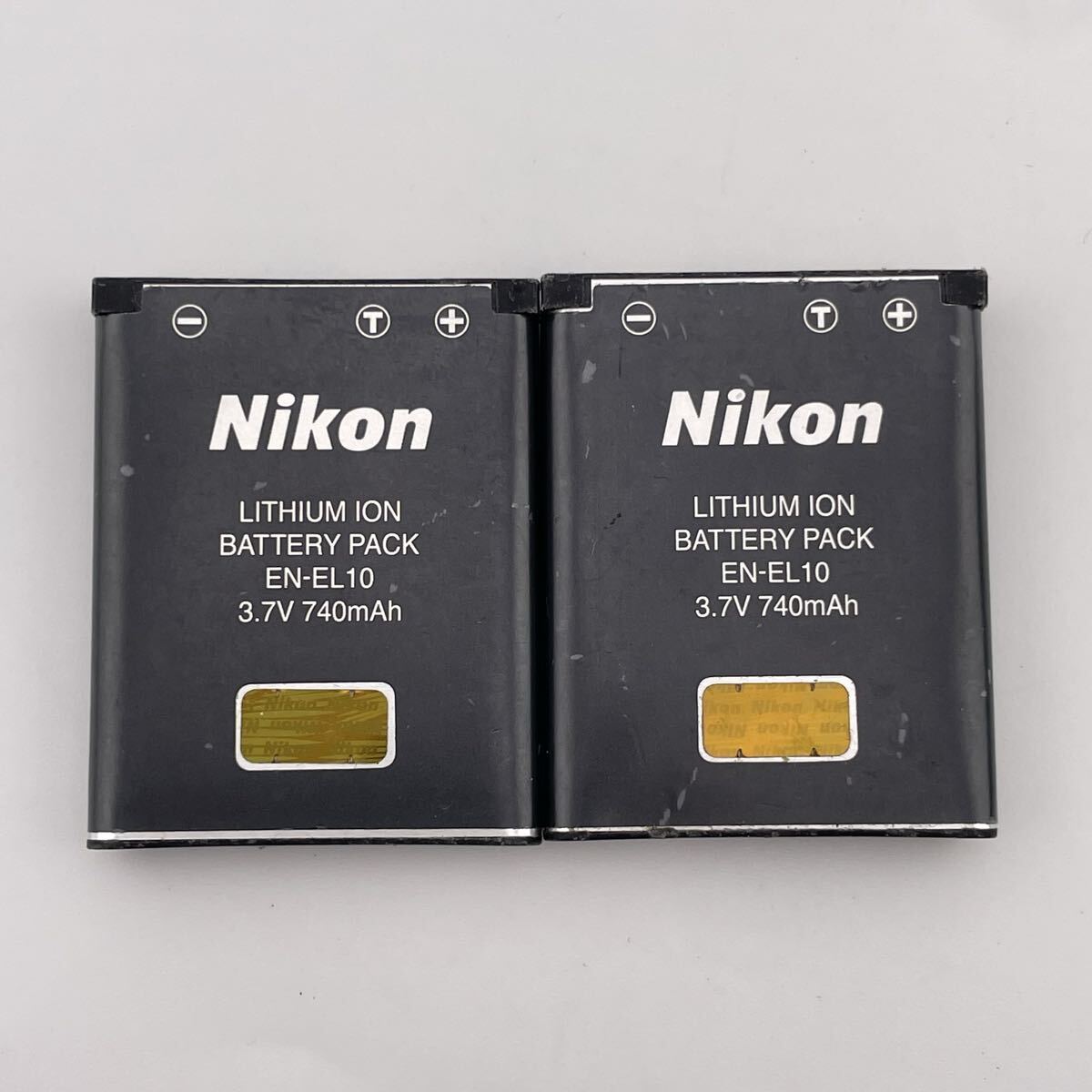 容量十分!2個セット【動作確認済】送料無料 匿名配送 返金保証 中古 Nikon ニコン 純正 EN-EL10 満充電後計測拍卖