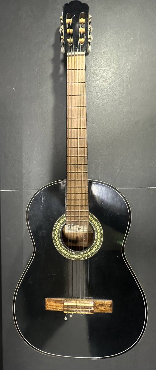 ★コレクター必見!! 当時物 現状品 大橋楽器 Guitarra Trion ビンテージ クラシックギター ブラック 弦楽器 趣味 レトロ KZ828拍卖