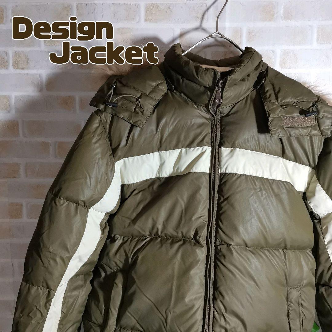 Bear ベアー ダウン ジャケット フェザー ファー カーキ拍卖