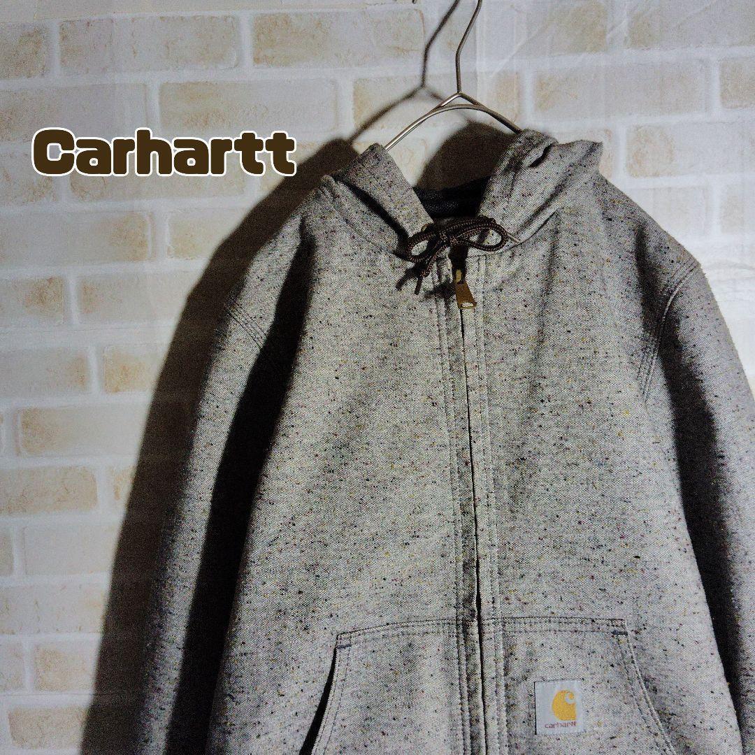 カーハート ダック アクティブ ジャケット 総柄 グレー フード拍卖