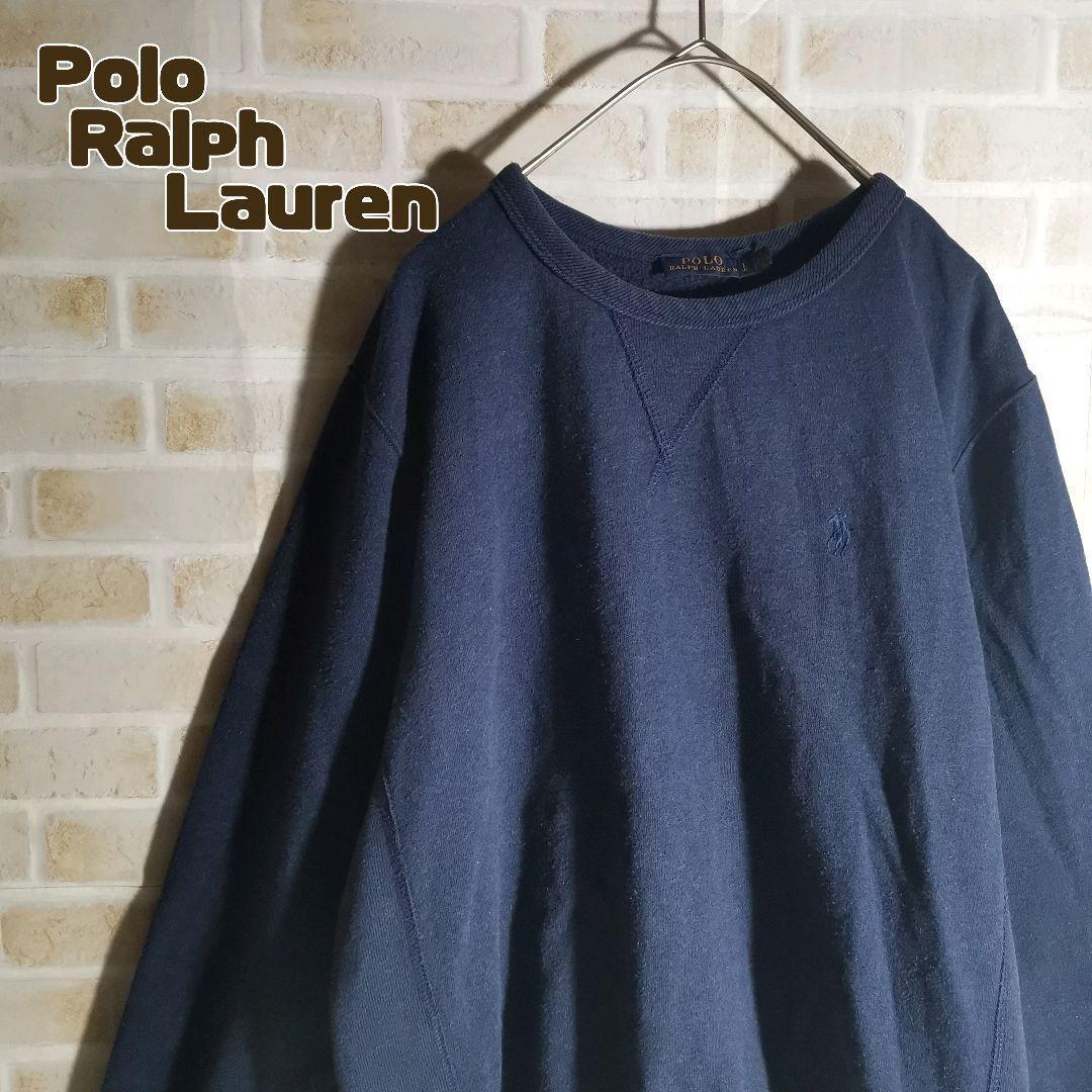 ポロラルフローレン スウェット トレーナー ネイビー 刺繍 ロゴ拍卖