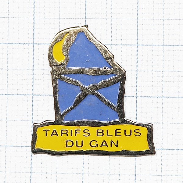 DKG P3187★ PINS ピンズ ピンバッチ ピンバッジ ピンバッヂ TARIFS BLEUS DE GAN ブルーレート 青い家 三日月拍卖