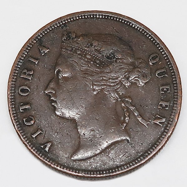 送料無料 DKG★外国古銭 1884年 イギリス 海峡植民地 1セント 銅貨 ヴィクトリア女王 1セント銅貨 ビクトリア 貨幣 コイン coin406拍卖