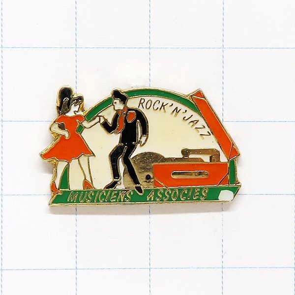 DKG★PINS ピンズ ピンバッチ ピンバッジ ピンバッヂ P1873 ROCK'N'JAZZ MUSICIENS ASSOCIES ロックンンジャズ ロック ジャズ ダンス 音楽拍卖