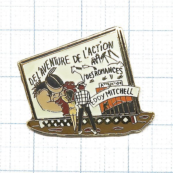 DKG P3396★ PINS ピンズ ピンバッチ ピンバッジ ピンバッヂ DEL'AVENTURE DE L'ACTION DESROMANCES EDDY MITCHELL エディ・ミッチェル拍卖