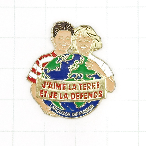 DKG★ PINS ピンズ ピンバッチ ピンバッジ ピンバッヂ フランス P1333 J'AIME LA TERRE ET JE LA DEFENDS 私は地球を愛し、地球を守ります拍卖