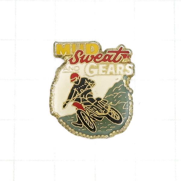 DKG★PINS ピンズ ピンバッチ ピンバッジ ピンバッヂ フランス P1356 MUD Sweat AND GEARS Mud, Sweat & Gears バイク 部品 バイク用品拍卖