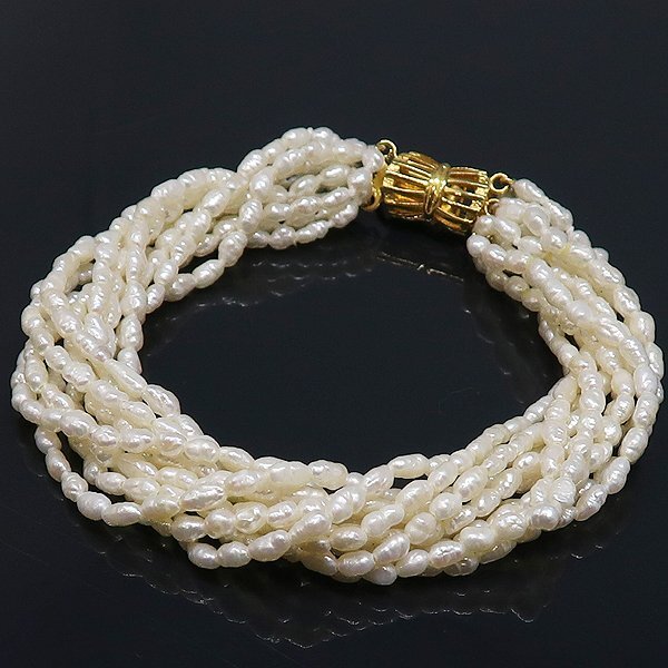 DKG★送料無料 BVA763★ 真珠 ケシパール 10連 ブレスレット パール ブレス パールブレスレット ケシパールブレスレット拍卖