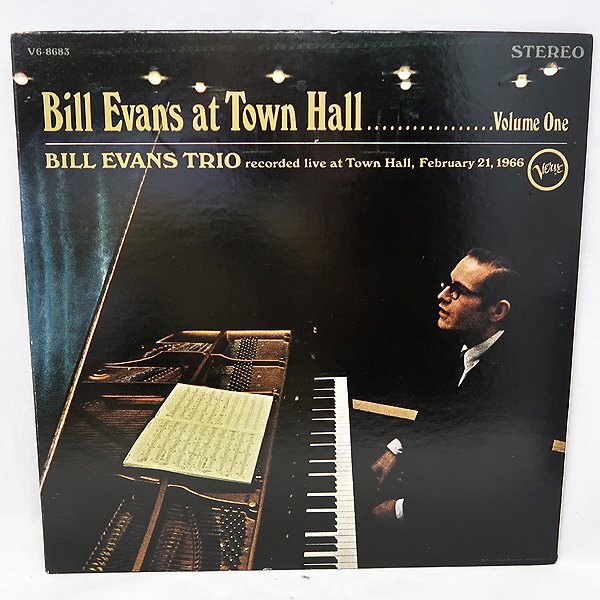 DKG★送料無料★ 名盤 Bill Evans ビル・エヴァンス US盤 LP レコード VAN GELDER 『 AT TOWN HALL Volume One 』 ジャズ アルバム V6-8683拍卖