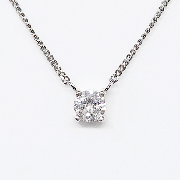 DKG★送料無料★ Pt850 ダイヤネックレス プラチナ850 白金 ダイヤモンド プチネックレス ダイヤ 0.43ct アクセサリー 約40cm拍卖