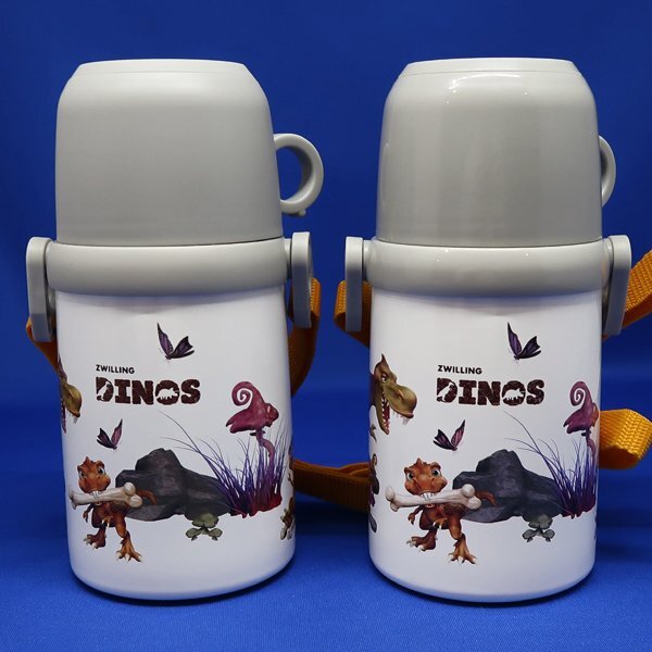 DKG★送料無料★ 美品 ZWILLING J.A. Henckels THERMO DINOS ツヴィリング ヘンケルス ダイノス コップ付き サーモボトル 水筒 2個拍卖