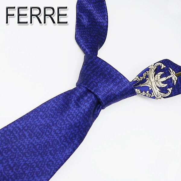 DKG★送料無料★ GIANFRANCO FERRE ジャンフランコ フェレ シルク ネクタイ ブルー NT76 ジャンフランコフェレ ジャンフランコ・フェレ拍卖