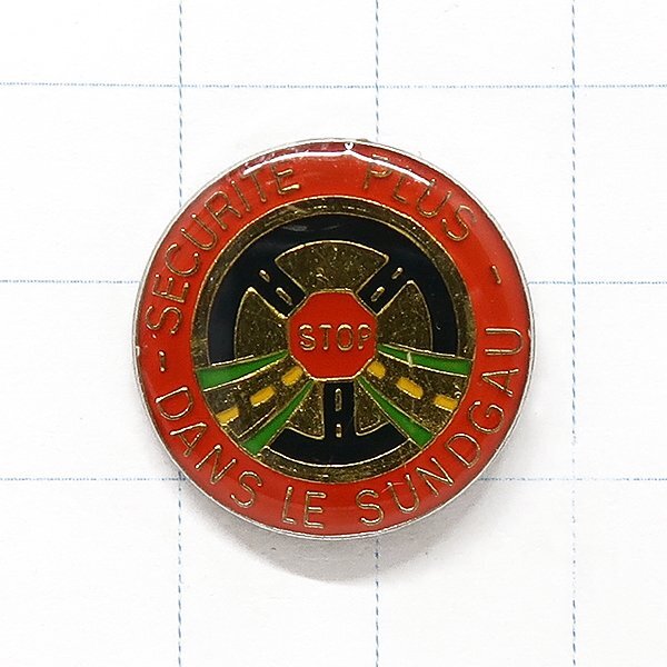 DKG★ PINS ピンズ ピンバッチ ピンバッジ ピンバッヂ P2002 SECURITE PLUS DANS KE SUNDGAU STOP拍卖
