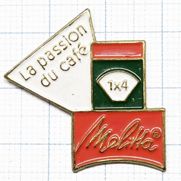 DKG P3096★ PINS ピンズ ピンバッチ ピンバッジ ピンバッヂ La passion du cafe Melitta コーヒーへの情熱 メリタ 珈琲 コーヒー拍卖