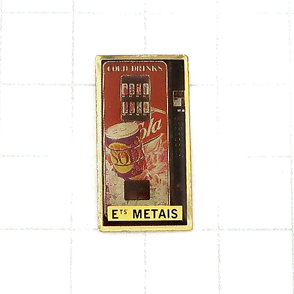 DKG★ PINS ピンズ ピンバッチ ピンバッジ ピンバッヂ フランス P1109 COLD DRINKS E METAIS コーラ ジュース拍卖